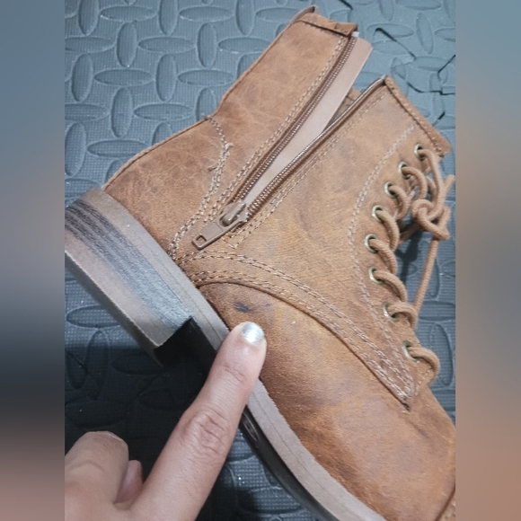 Bks Baker's Women Camel Brown Lace Up Flat Booties - Picture 12 of 12